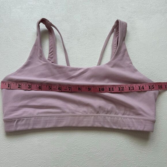 Athleta Light Mauve Pink Sports Bra Size M | Yoga Lounge Activewear - Picture 4 of 6